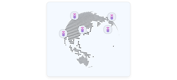 World globe covered by Infatica geolocations