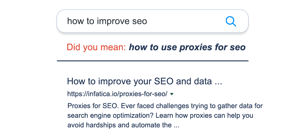 Google search query for \"improve SEO\"