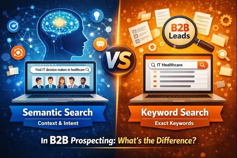Semantic Search vs Keyword Search in B2B Prospecting: What's the Difference?