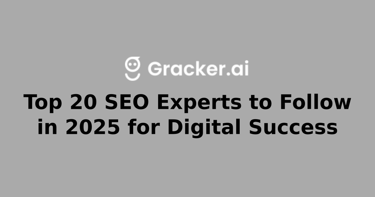 Top 20 SEO Experts to Follow in 2026 for Digital Success ...