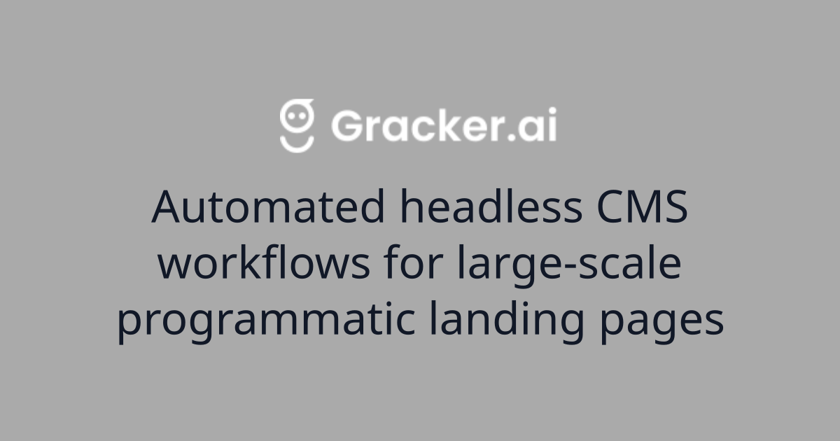 Automated headless CMS workflows for large-scale programmatic landing pages