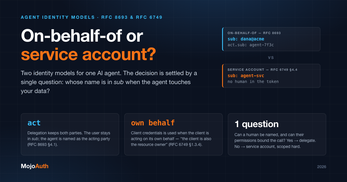 On-Behalf-Of vs. Service Account: Choosing an Agent Identity Model