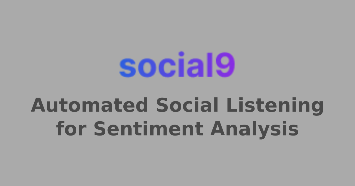 Automated Social Listening for Sentiment Analysis