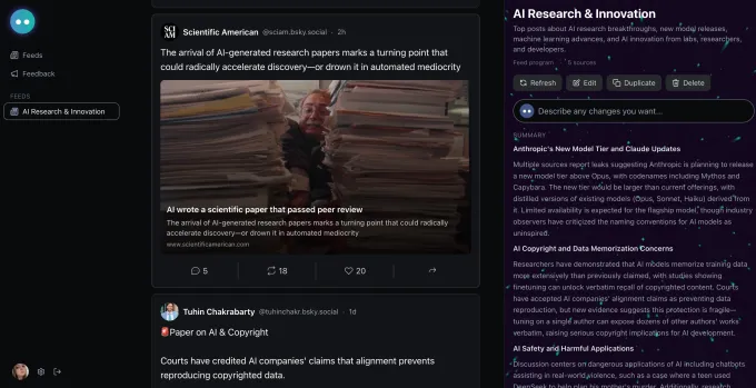 Attie Feed Interface