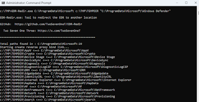 EDR-Redir V2 run successfully with Windows Defender