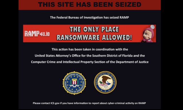 FBI Seizure Notice