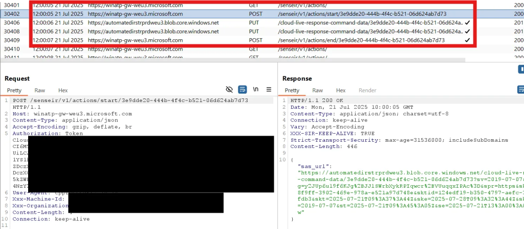  an attacker needs to send additional requests to obtain the Azure Blob URL and upload the fake data