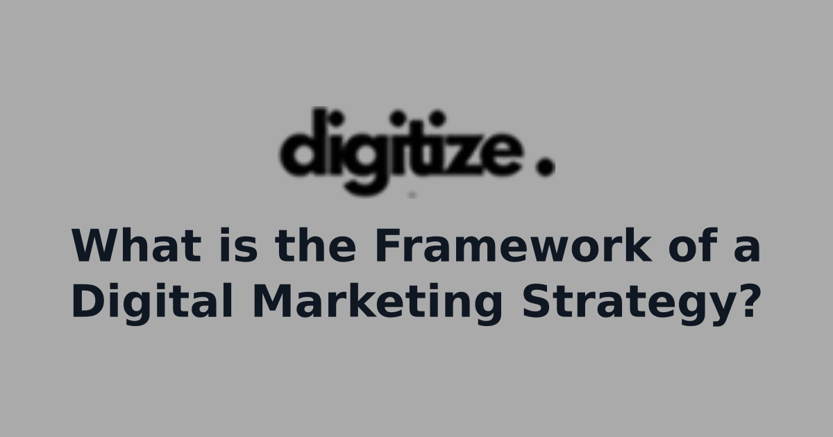 What is the Framework of a Digital Marketing Strategy? | Digital ...