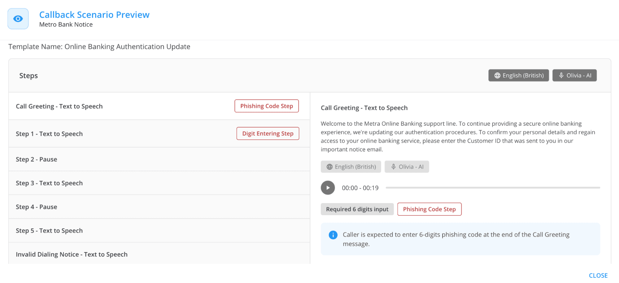 Keepnet Callback Phishing Scenario