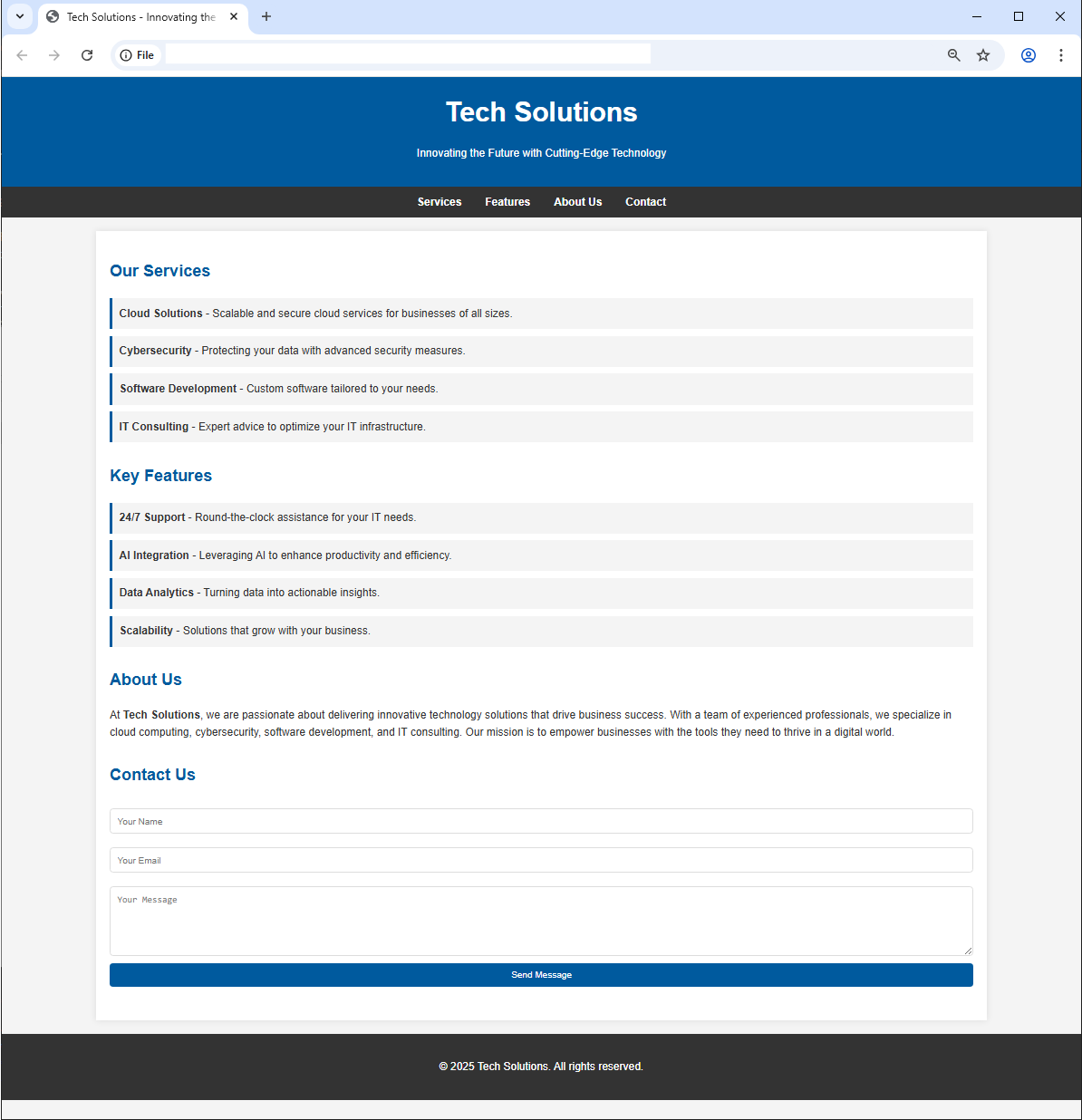 Malicious content example