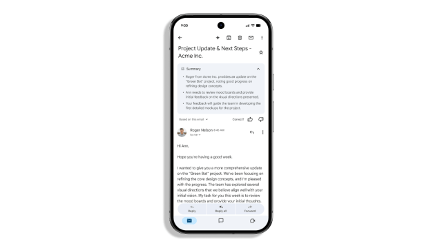 Gmail has a nifty feature that automatically generates a summary of your email using Gemini