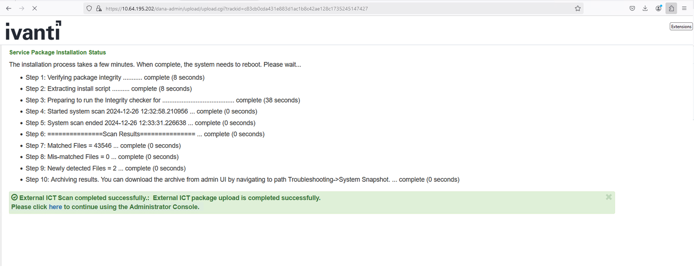 External ICT Scan - Successful
