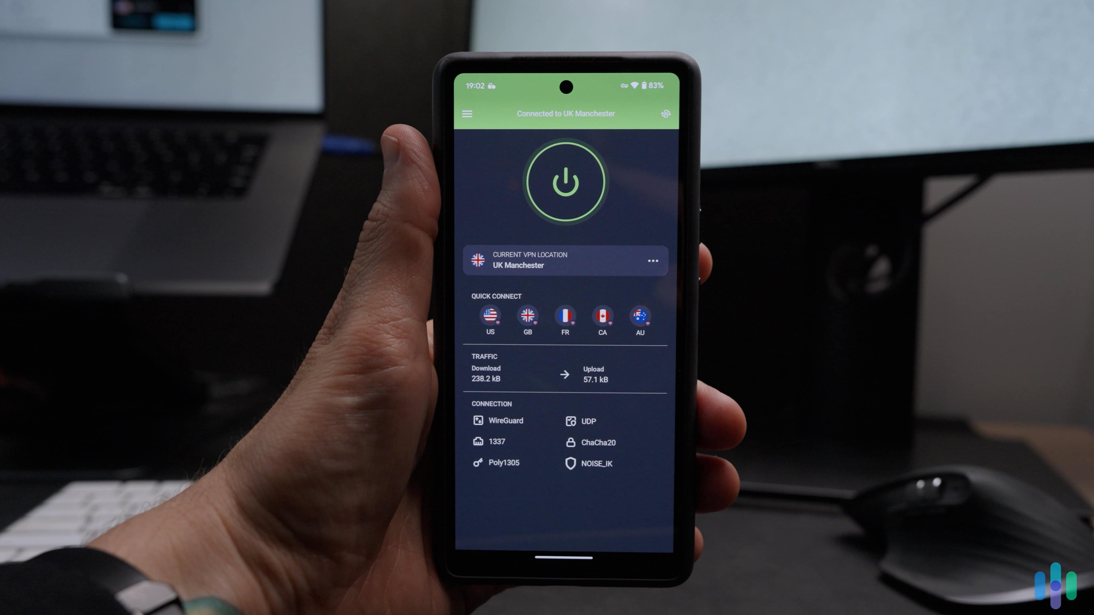 PIA connected to a UK server