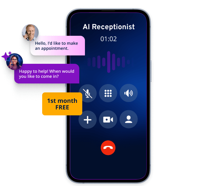 AI Receptionist Stage Background