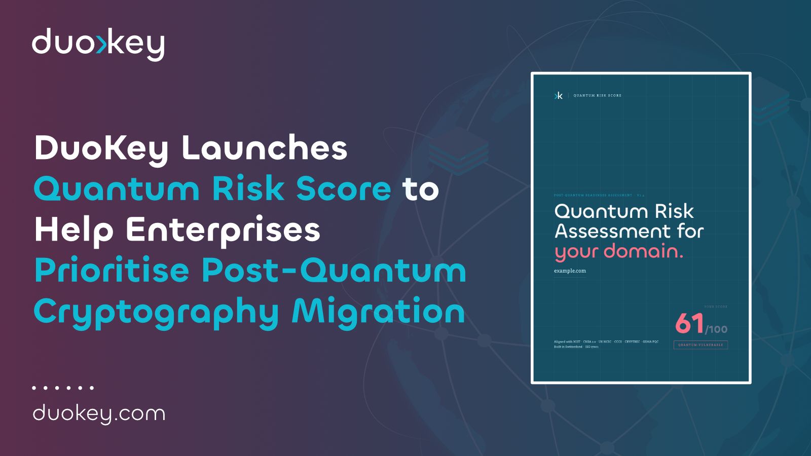 DuoKey Launches Quantum Risk Scoring to Prioritize Enterprise Post-Quantum Cryptography Migration
