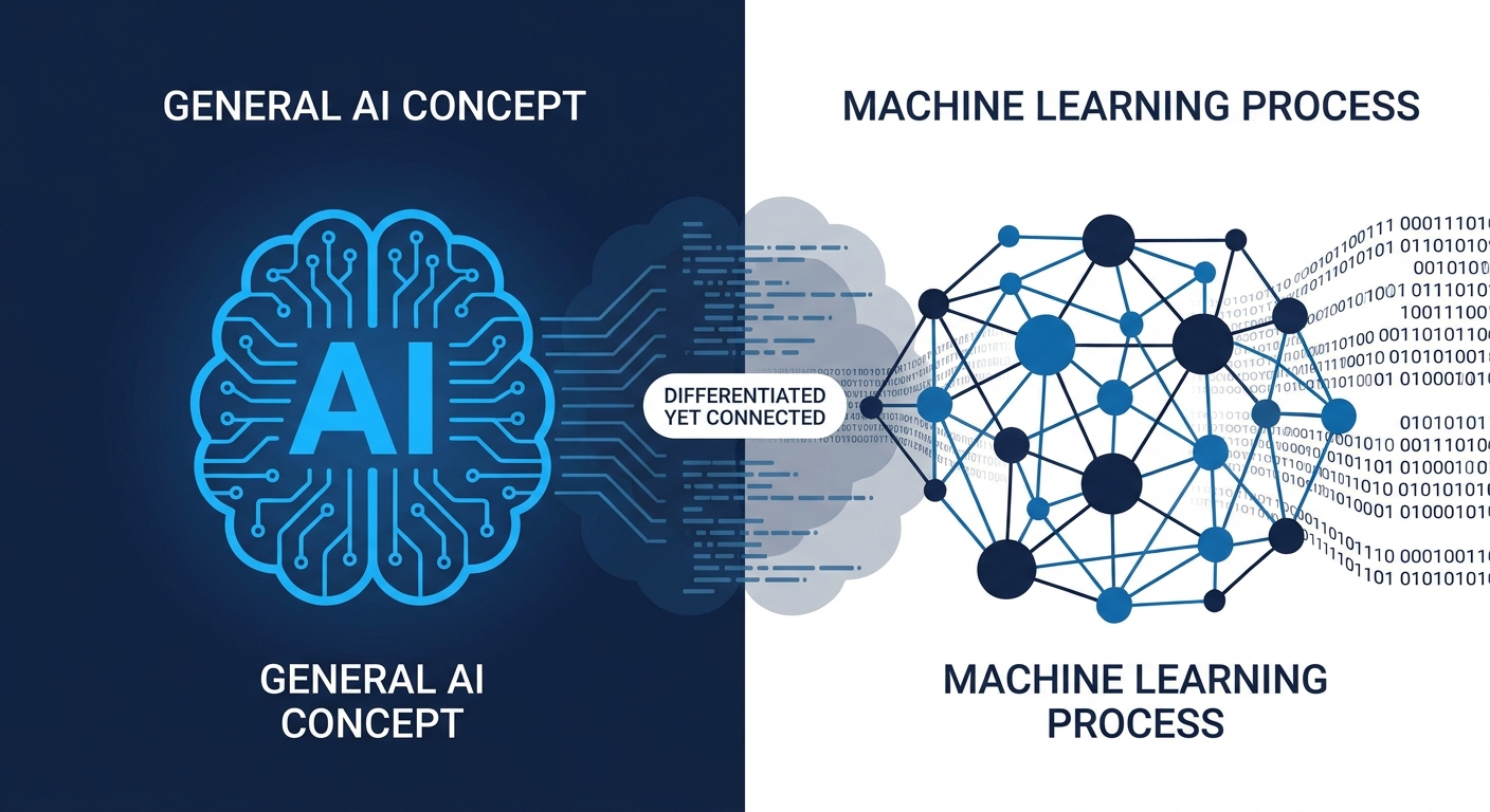 Distinguishing Between AI and Machine Learning