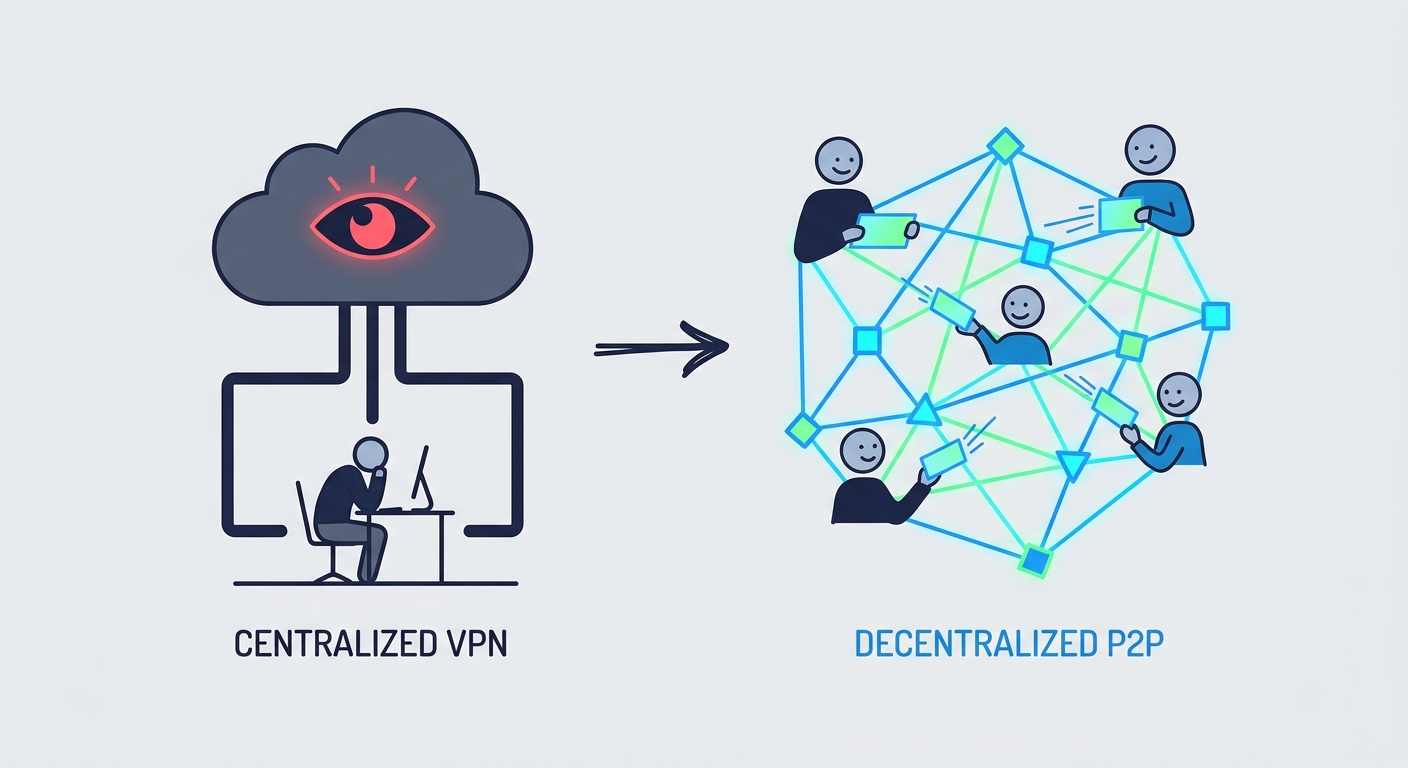 Decentralized vs. Traditional VPNs: Why P2P Bandwidth Sharing is the Next Privacy Frontier