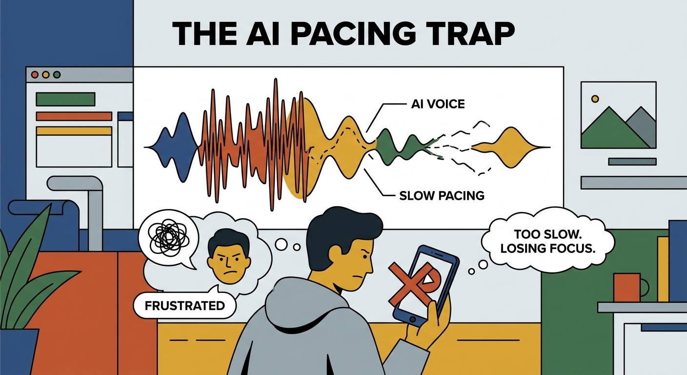 Pacing AI Voiceovers for Complex Topics: Slower Isn't Always Better