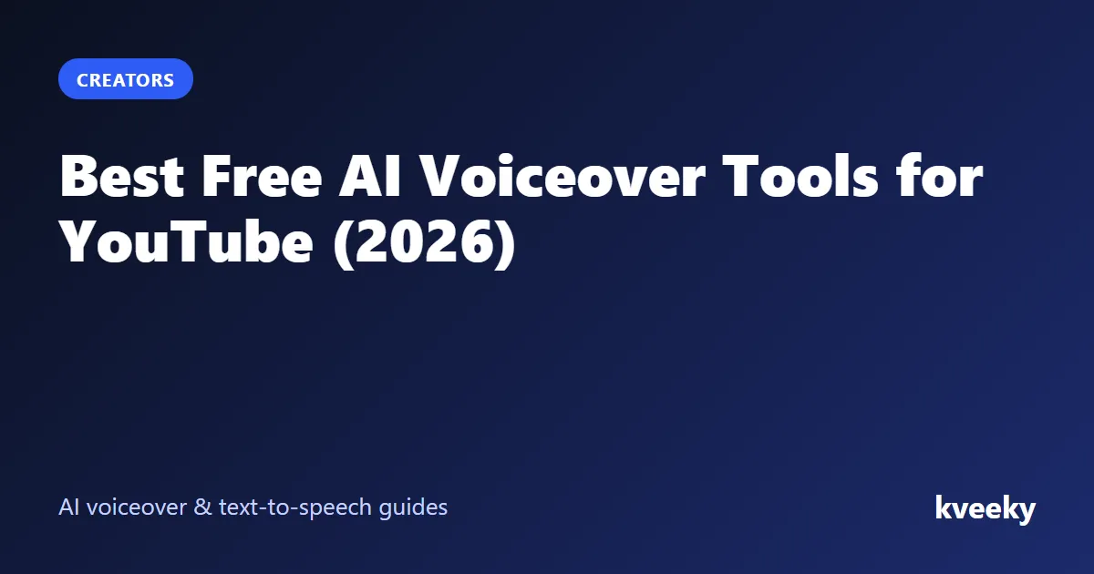 Best Free AI Voiceover Tools for YouTube (2026)