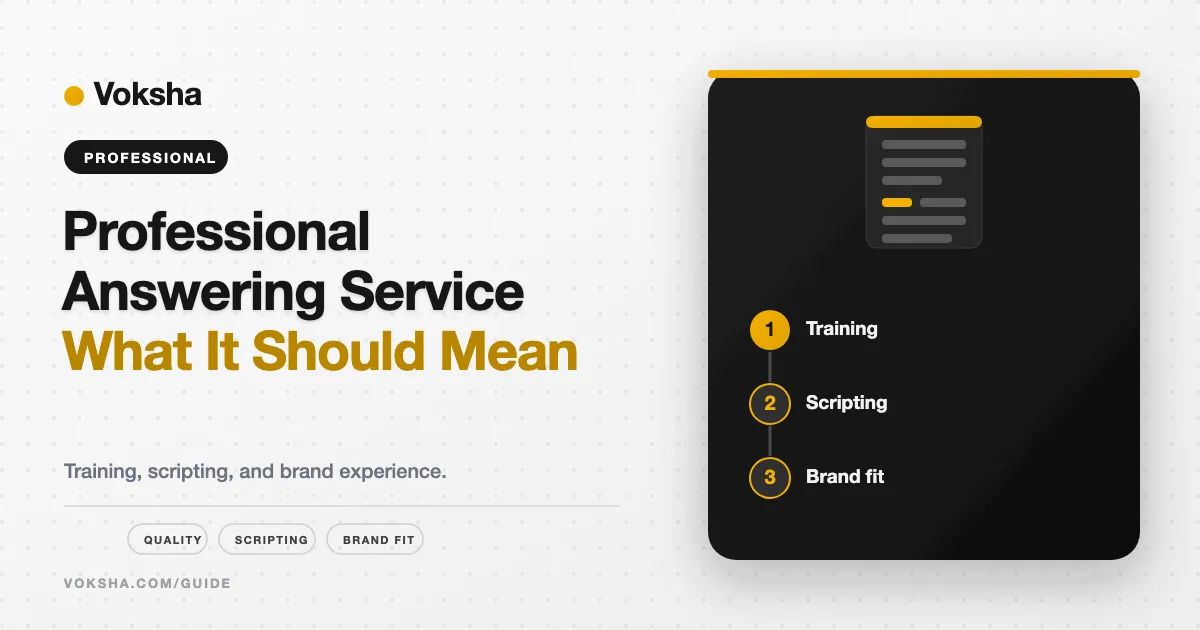 Professional Answering Service: What "Professional" Should Actually Mean
