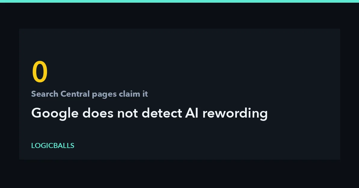 Google Does Not Detect AI Rewording. Here Is What It Actually Penalises.