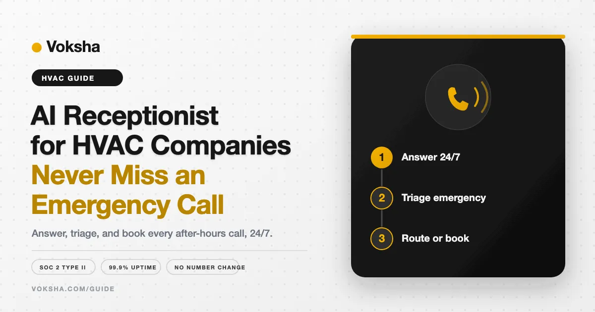 AI Receptionist for HVAC Companies: Never Lose an Emergency Call Again