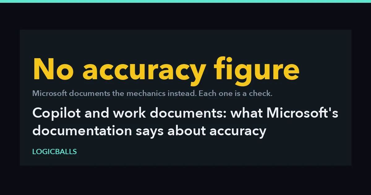 Copilot and Work Documents: What Microsoft's Documentation Says About Accuracy