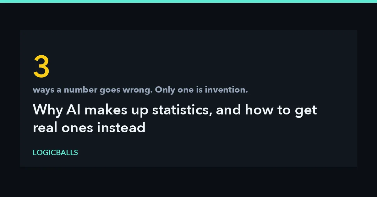 Why AI Makes Up Statistics (And How to Get Real Ones Instead)