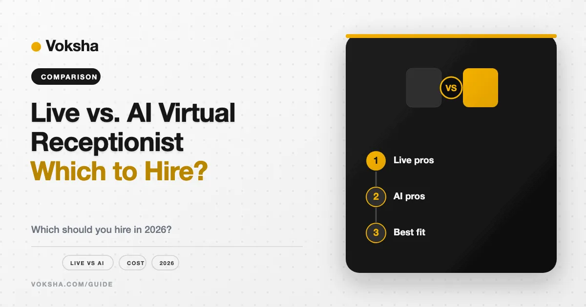 Live Virtual Receptionist vs. AI Virtual Receptionist: Which Should You Hire in 2026?