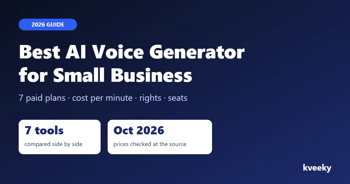 Best AI Voice Generator for Small Business in 2026: 7 Paid Plans Compared