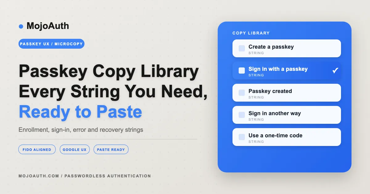 Passkey Copy Library: Every String You Need, Ready to Paste