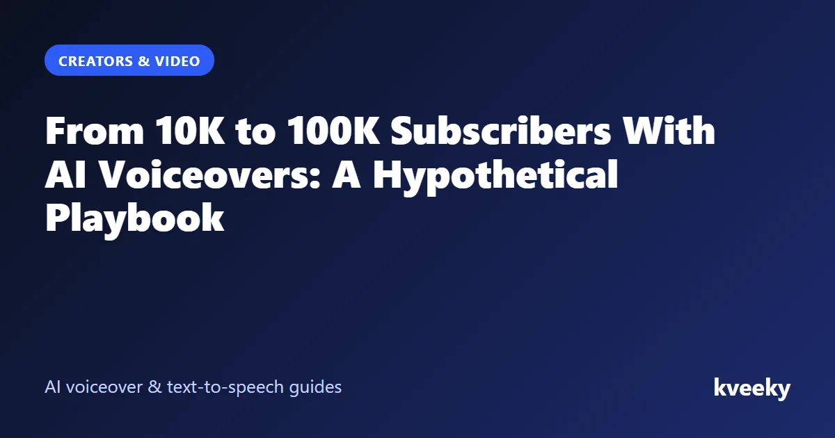 From 10K to 100K Subscribers With AI Voiceovers: A Hypothetical Playbook