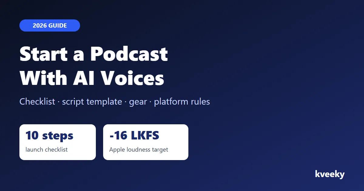 How to Start a Podcast With AI Voices: A Practical Workflow (2026)