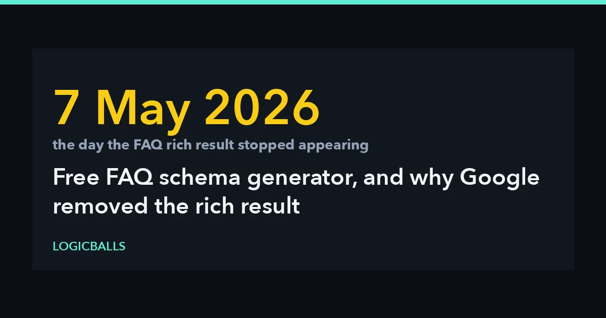Free FAQ Schema Generator (And Why Google Removed the FAQ Rich Result)