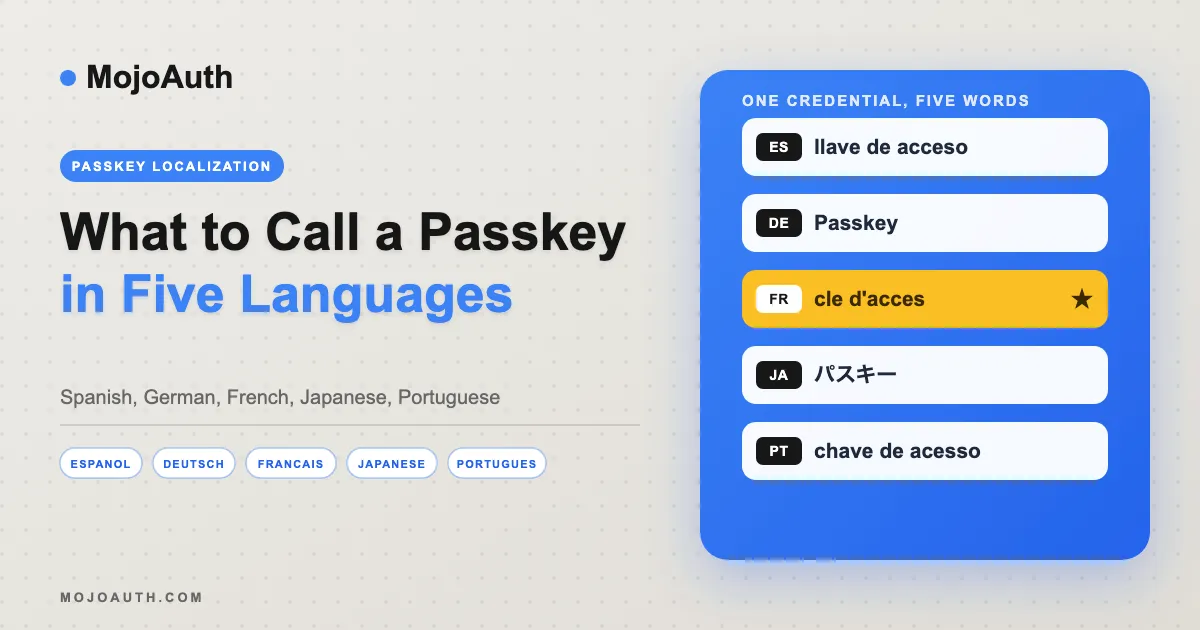 What to Call a Passkey in Spanish, German, French, Japanese, and Portuguese