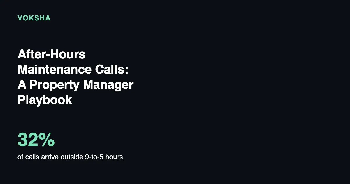 After-Hours Maintenance Calls: A Property Manager Playbook