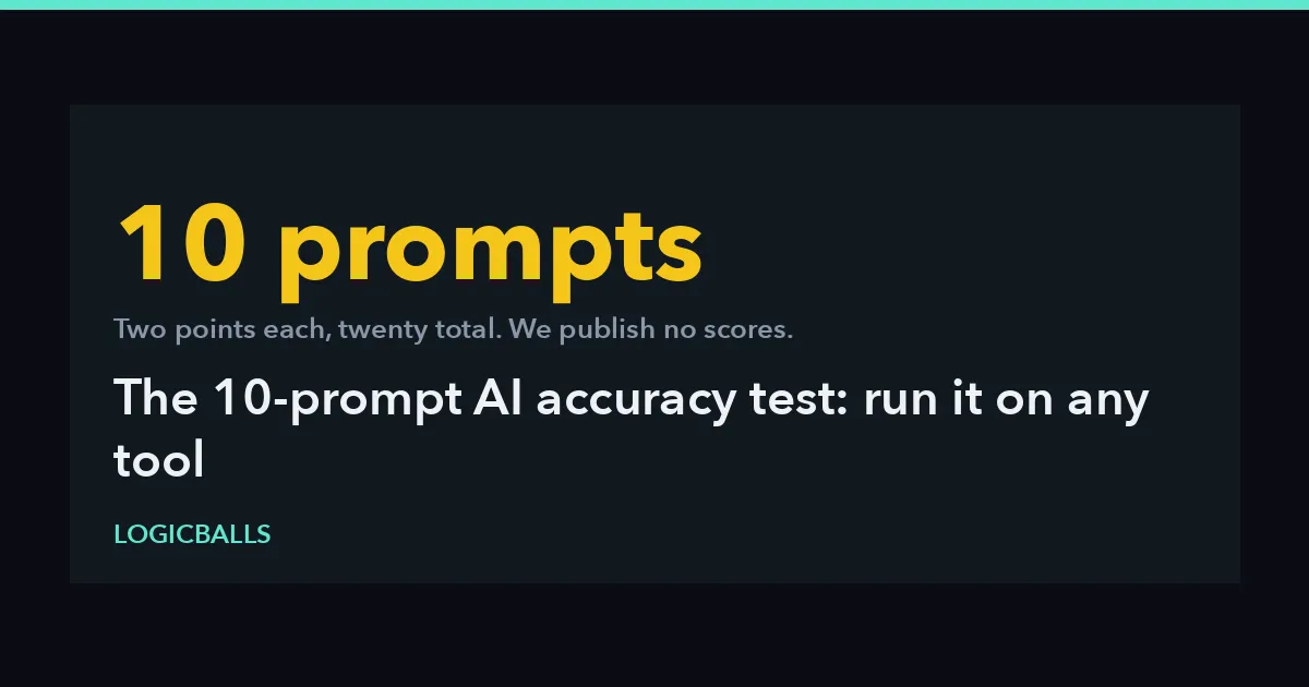 The 10-Prompt AI Accuracy Test (Run It on Any Tool)