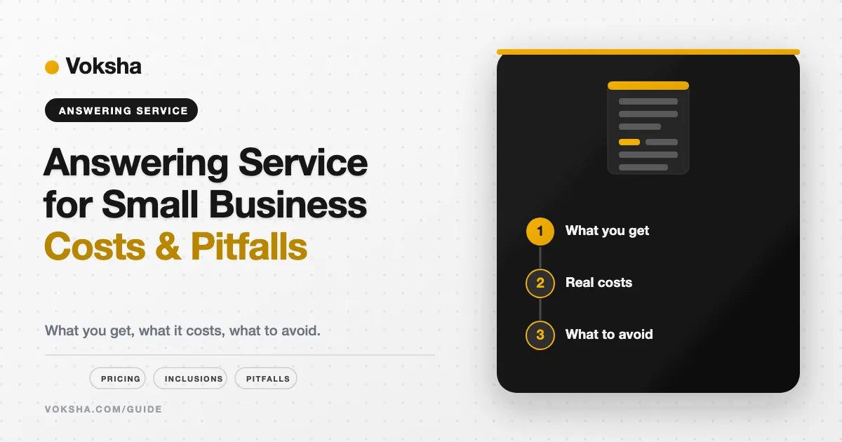 Answering Service for Small Business: What You Get, What It Costs, What to Avoid