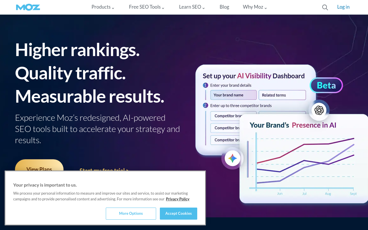 Screenshot of Moz Pro
