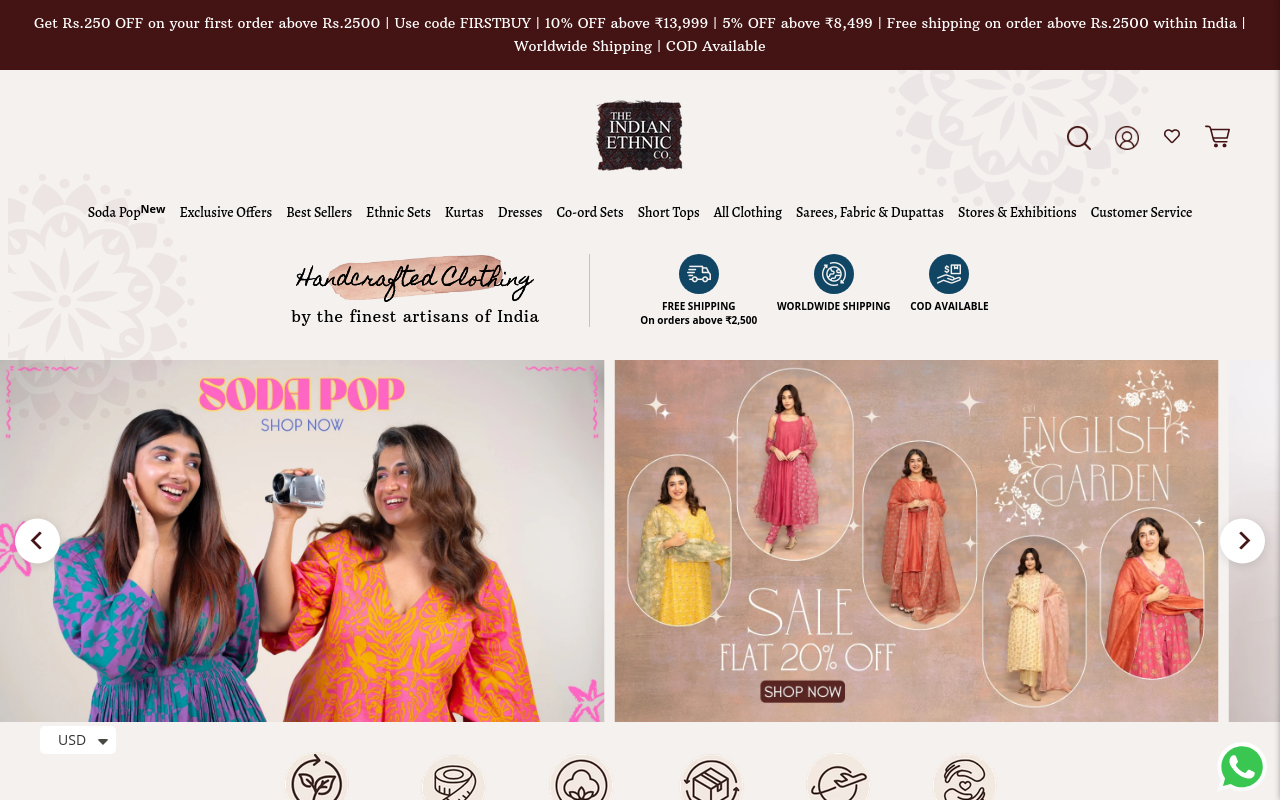 Screenshot of The Indian Ethnic Co.