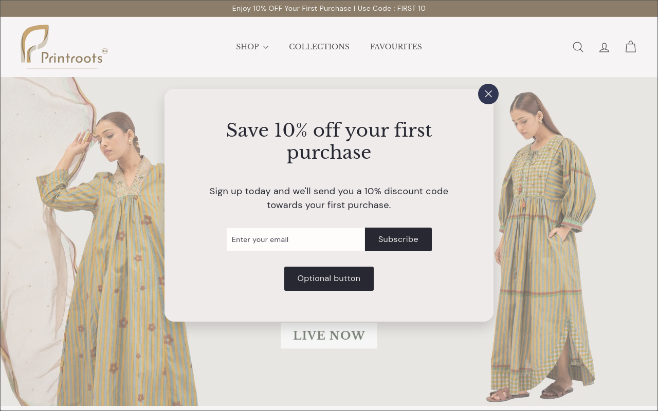 Screenshot of The Print Roots