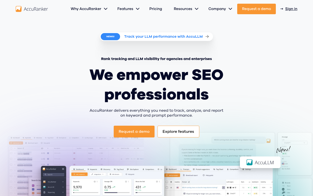 Screenshot of AccuRanker