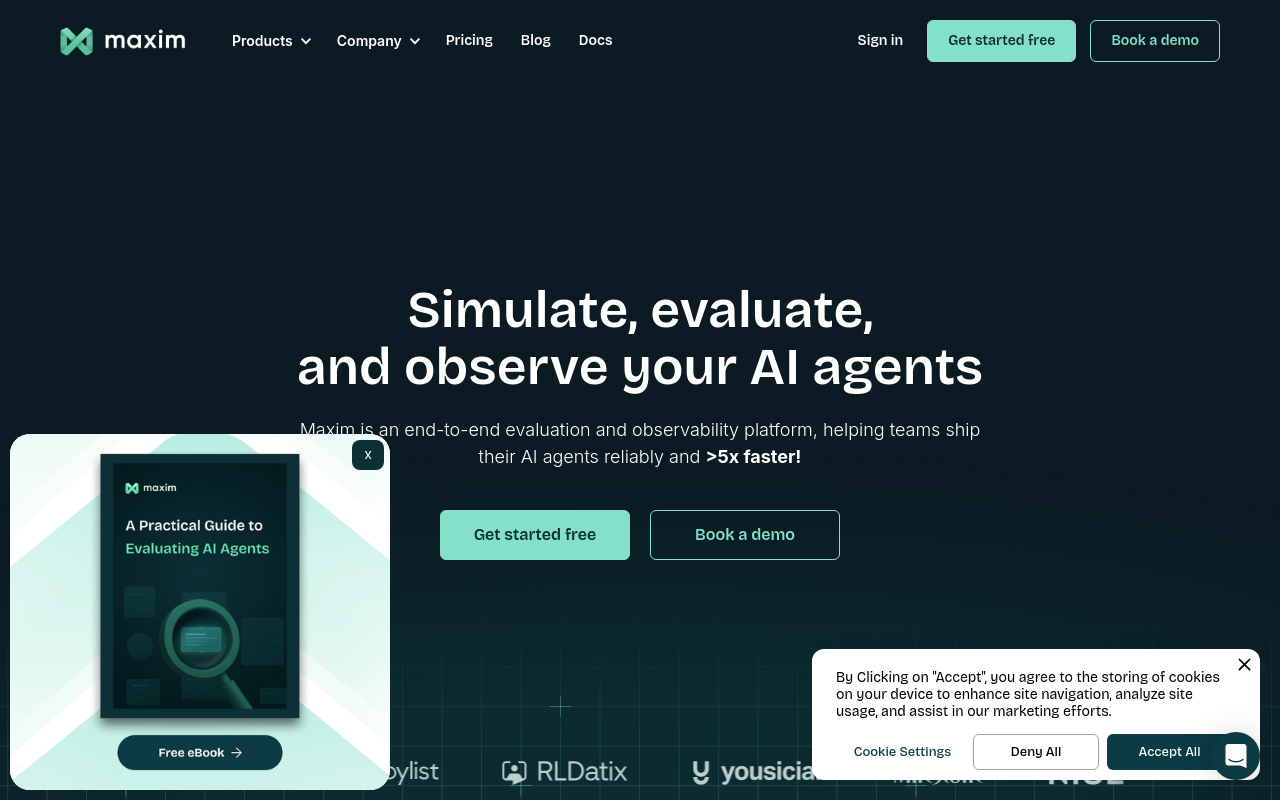 Screenshot of Maxim AI