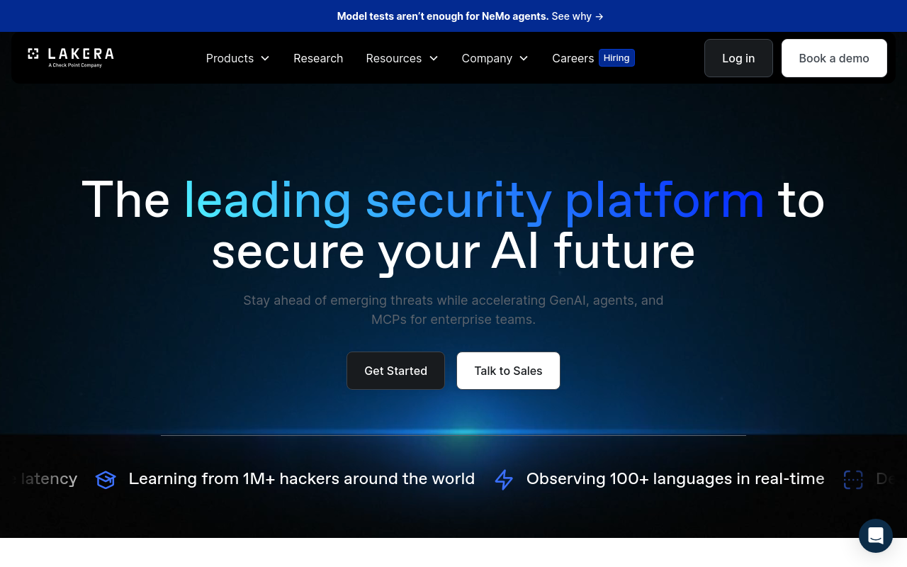 Screenshot of Lakera Guard