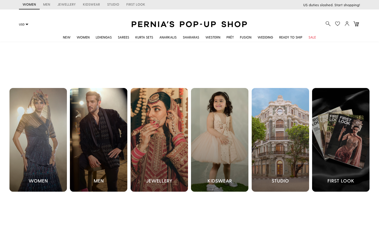 Screenshot of Pernia’s Pop-Up Shop