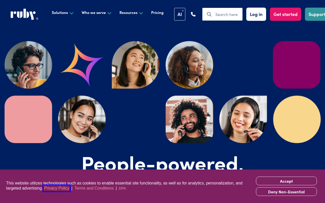 Screenshot of Ruby Receptionists
