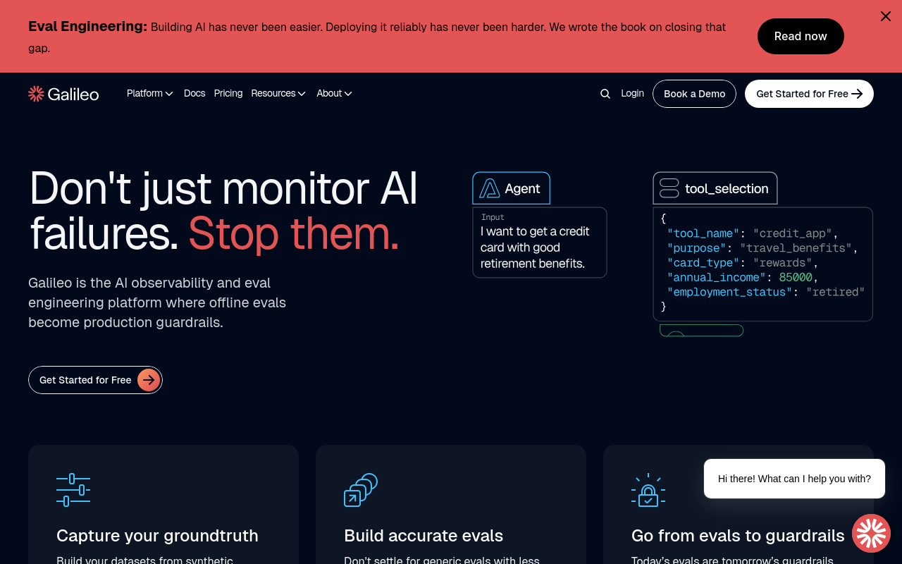 Screenshot of Galileo